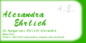 alexandra ehrlich business card